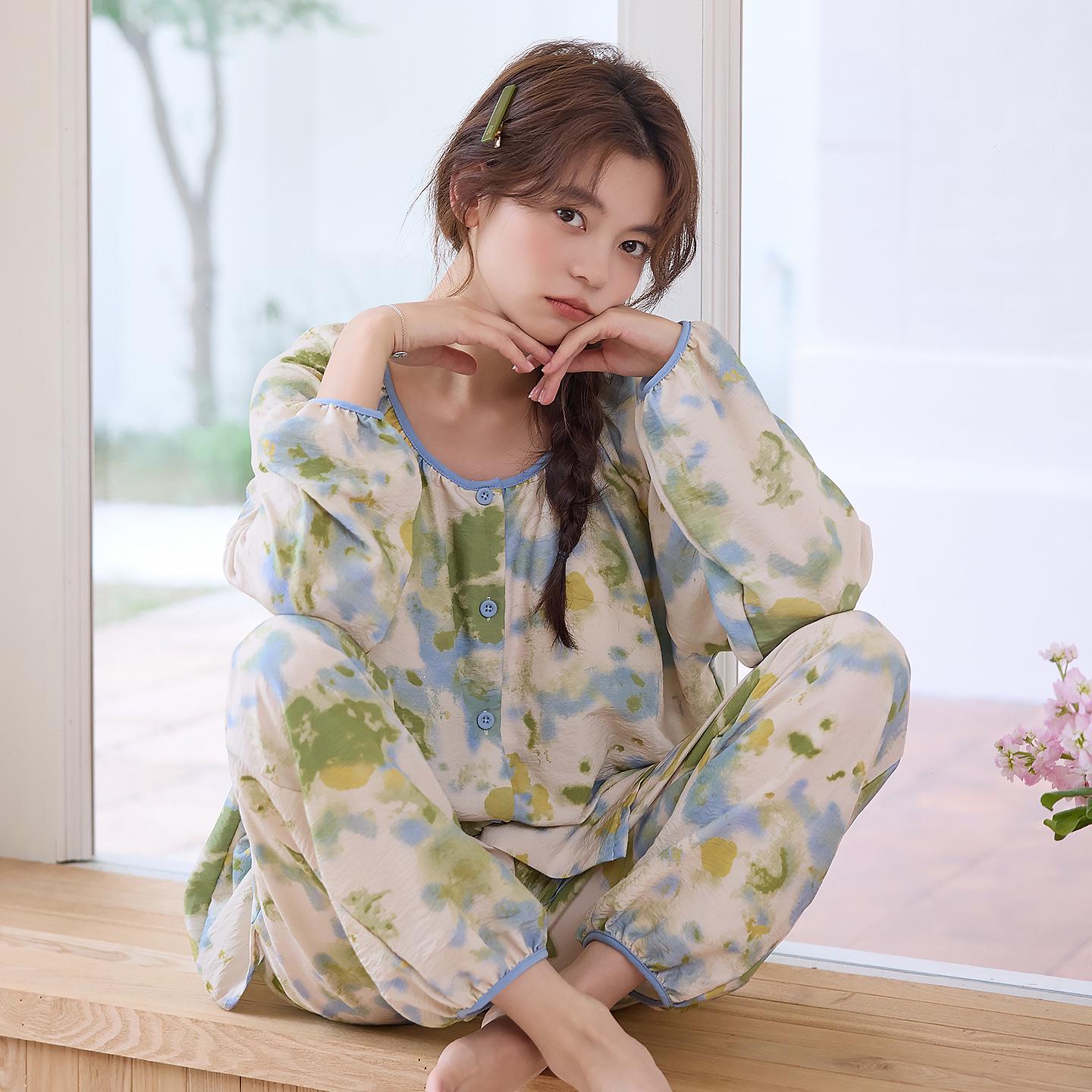 

Women s Cotton Long Sleeve Two-Piece Set for Spring and Autumn XL