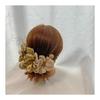 Chirimen Fabric Tsumami Zaiku Hair Accessory for Coming-of-Age Ceremony, Graduation, Wedding - Ball Kanzashi, Head Dress, Bridal, Wedding, Furisode,