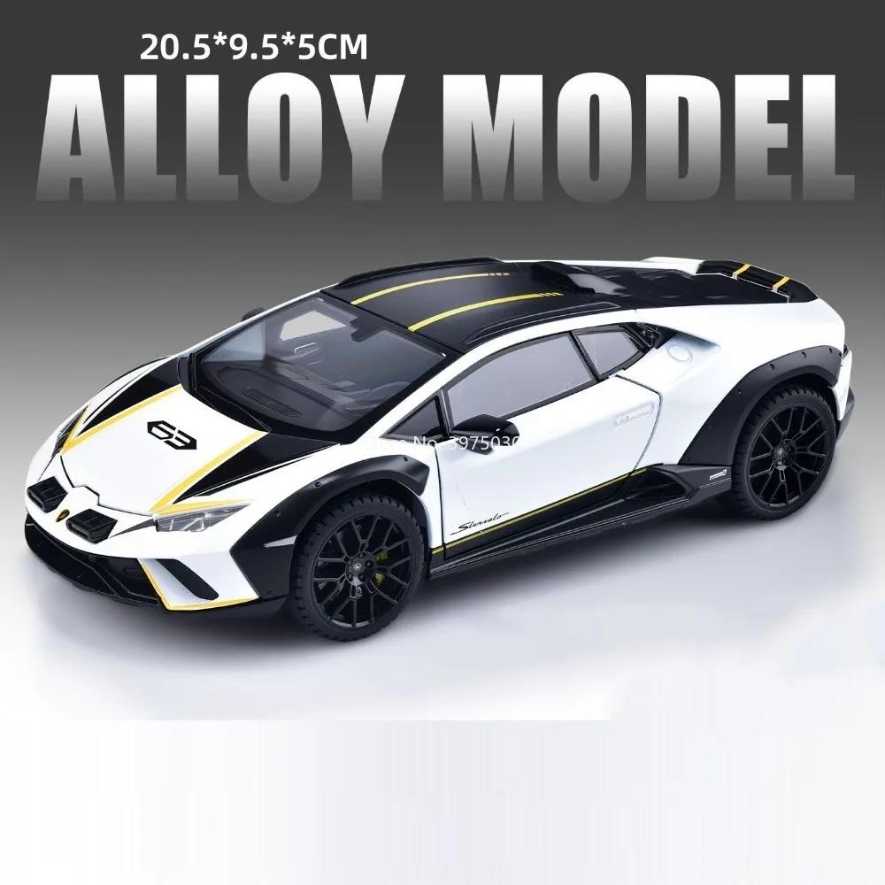 1:24 Tourbillon Huracan Sterrato Cars Alloy Toys Diecast Models Wheel Pull Back Doors Opened Sports Car Light Music Cars Boy Toy
