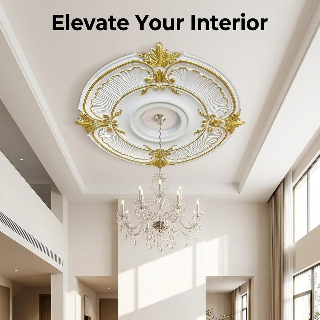 And Decorative Rosette for Lamps in Bedrooms, Or Dining Rooms.
