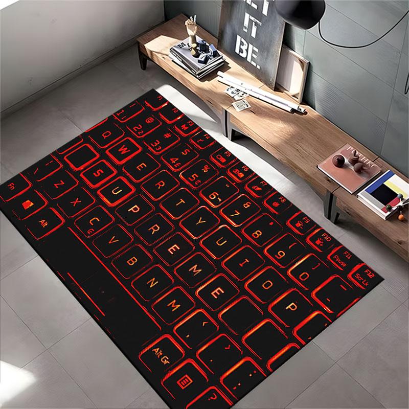 Red Backlit Keyboard Design suitable as a non-slip mat for the living room or bedroom sofa