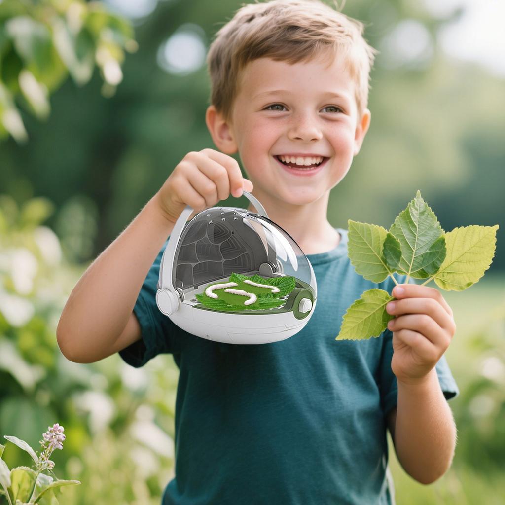 Portable Silkworm Transport Container Kids Outdoor Toys Reptile Feeding Box Transparent Animal Habitat Cage For Pet Frogs Scorpions