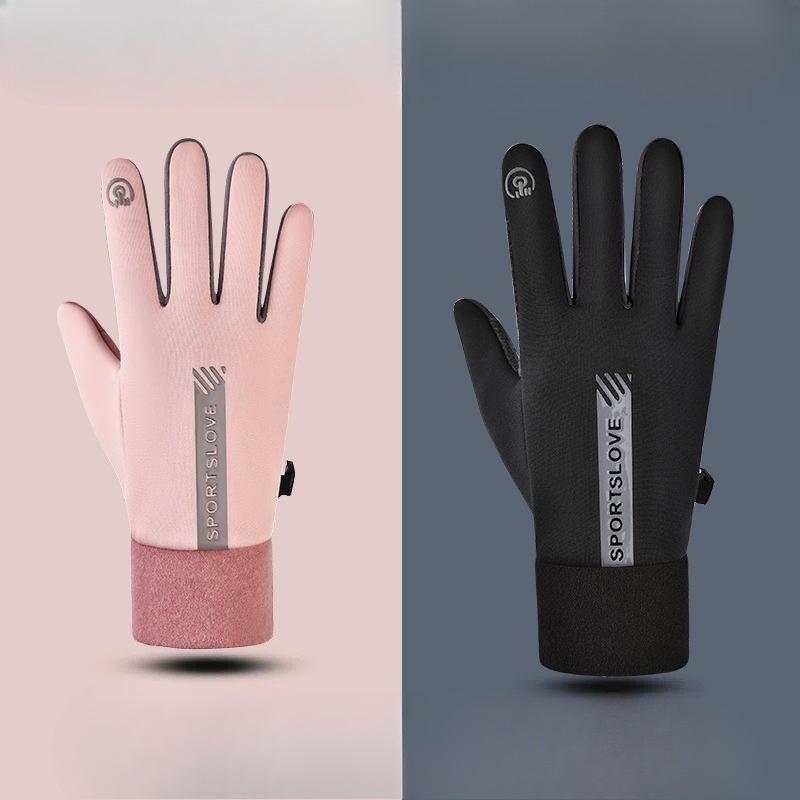 Winter Warm Gloves for Men and Women Cycling Warmth, Fleece and Thickened Cycling Gloves, Anti-slip Touch Screen, Waterproof