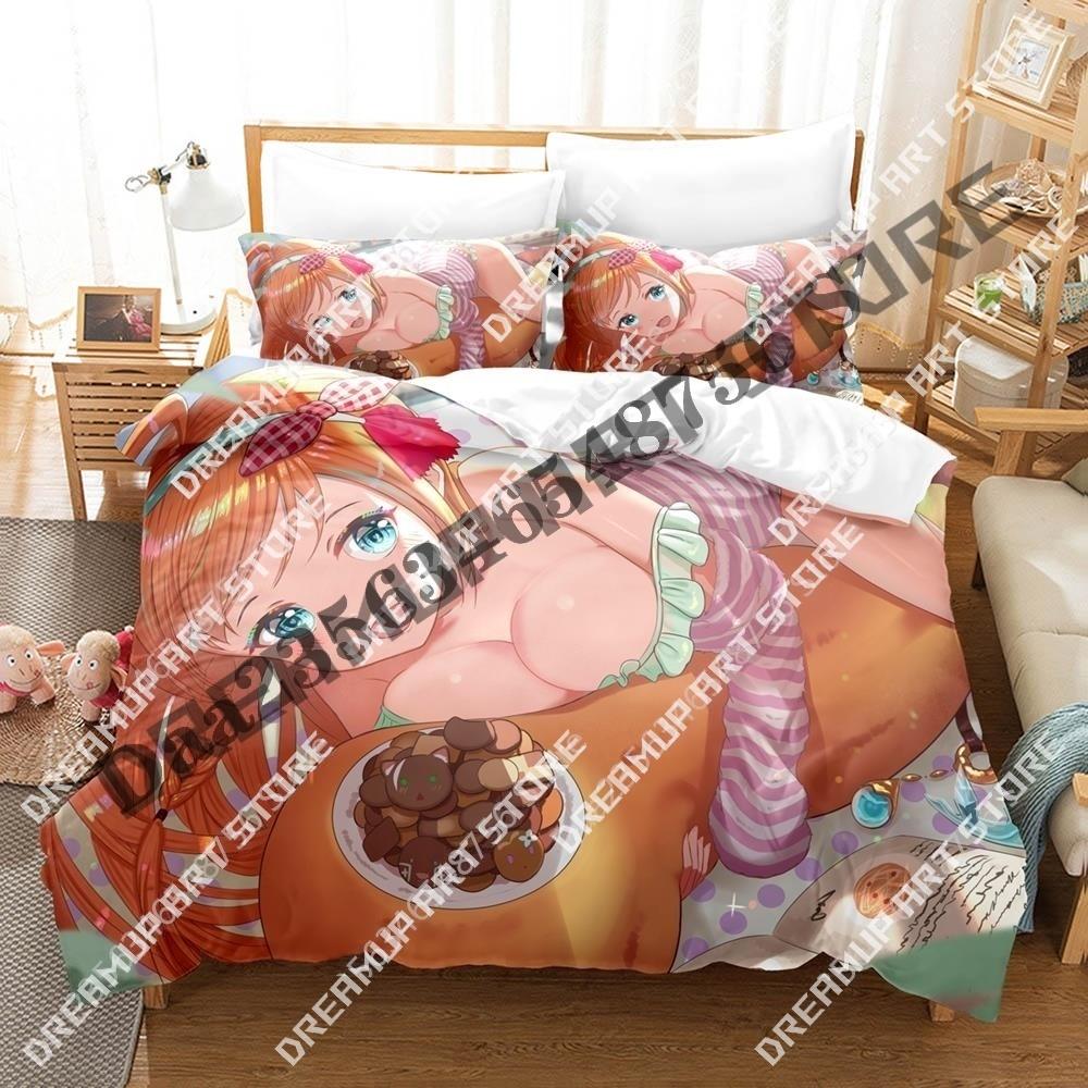 3D Print Princess Connect! ReDive Bedding Set Single Twin Full Queen King Size Bed Set Aldult Kid Bedroom Duvetcover Sets