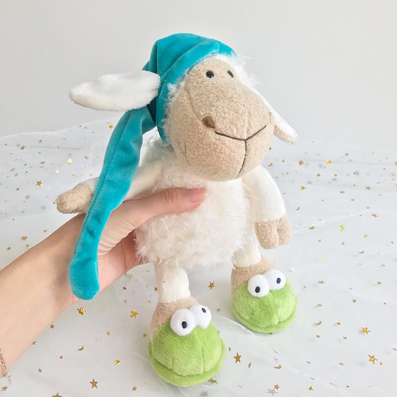 

25 см овца в волчьей шкуре плюшевая игрушка, милый ягненок в шляпе кукла для малышей в подарок 25cm