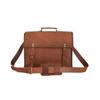 17 In Leather Satchel Messenger Bag Laptop Briefcase Office School Shoulder Bags