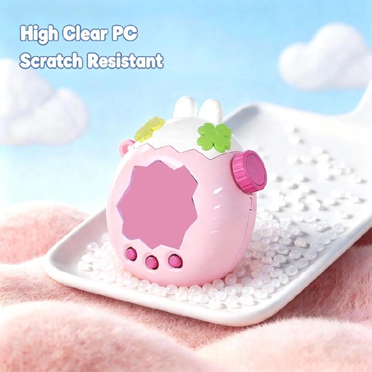 Handheld Game Console Shell Accessory for Paradise Virtual Pet Device, PC Cover with Ear Top Styling and Matching Button Piece Set