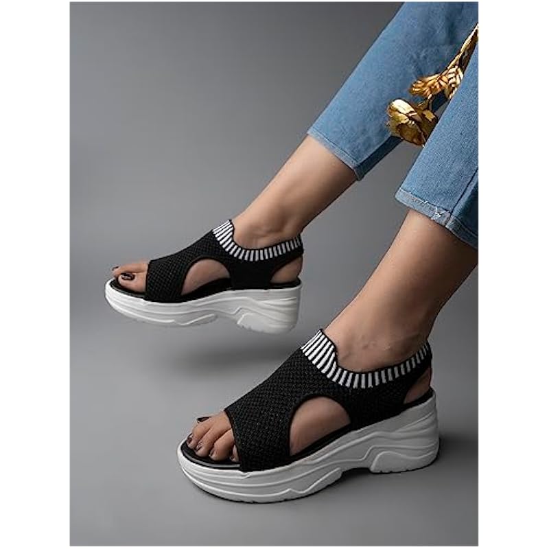 Shoetopia Girls War Black Sandal - 6 Uk (Girls-War-Black)