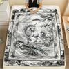 Einhorn Tierprint Flanelldecke, Hohe Qualität, Bequem für alle Jahreszeiten, Heimdekoration, Wärme und Komfort, Perfekt für Weihnachtsgeschenke140