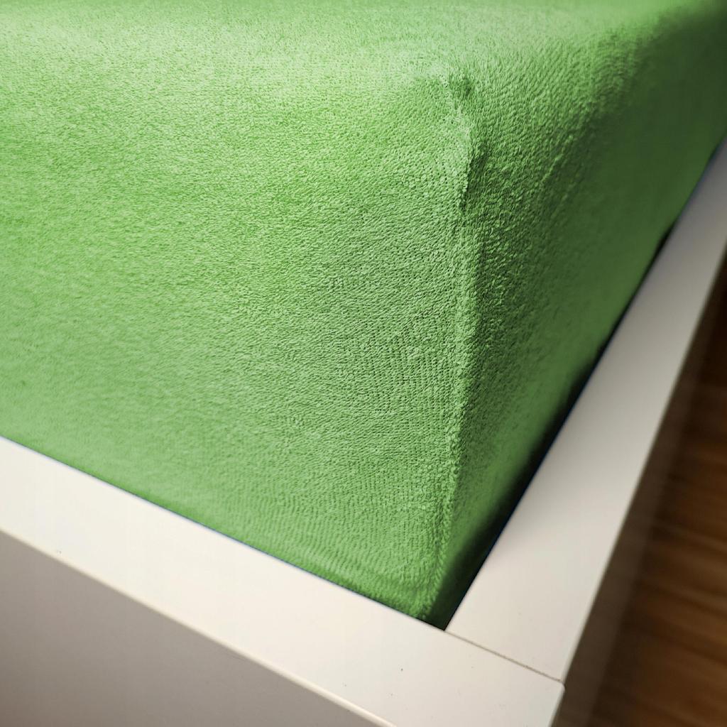 Fitted sheet Terry 180x200 GREEN Breathable Soft Polish