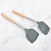 Cooking Spatula with Hole Heat-resistant Beech Non-stick Colander Spoon Spatula Kitchen Utensils