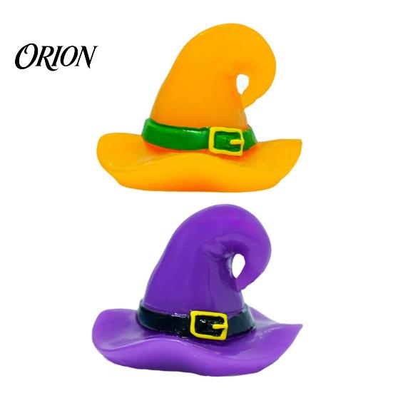 Miniature Fairy Garden Figurine Mini Halloween Witch Hat Ornaments, Resin Wizard Figurines for Decorative Set Succulents Pots Moss Micro-Landscapes