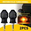 2X LED Motorcycle Turn Signals Indicator Amber Blinker Light Universal Mini Lamp