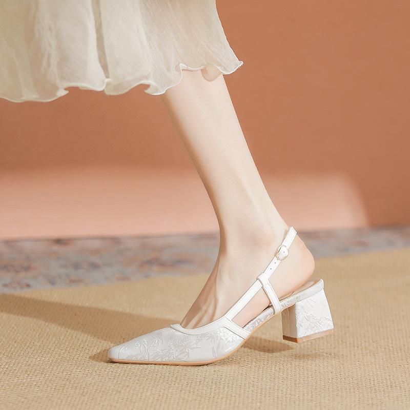 Sandalen Damen neu Oberbekleidung High Heels Damen Sommer neue Schuhe Tasche Kopf Sandalen