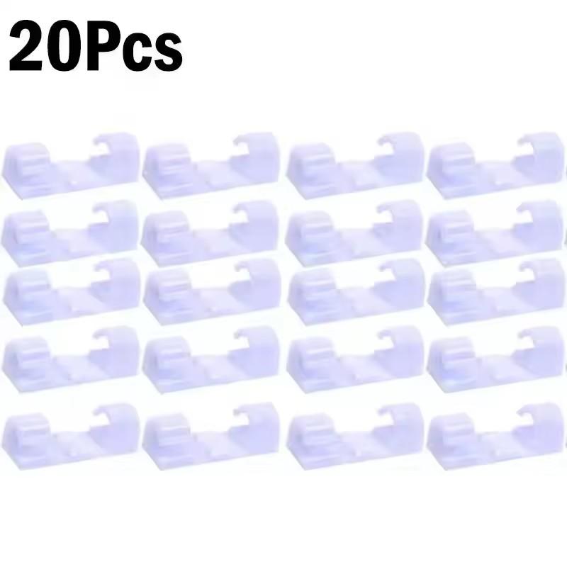 Cable Clips Organizer Drop Wire Holder Cord Management Self-Adhesive Cables Manager Fixed Clamp Wire Winder For Home Office Car