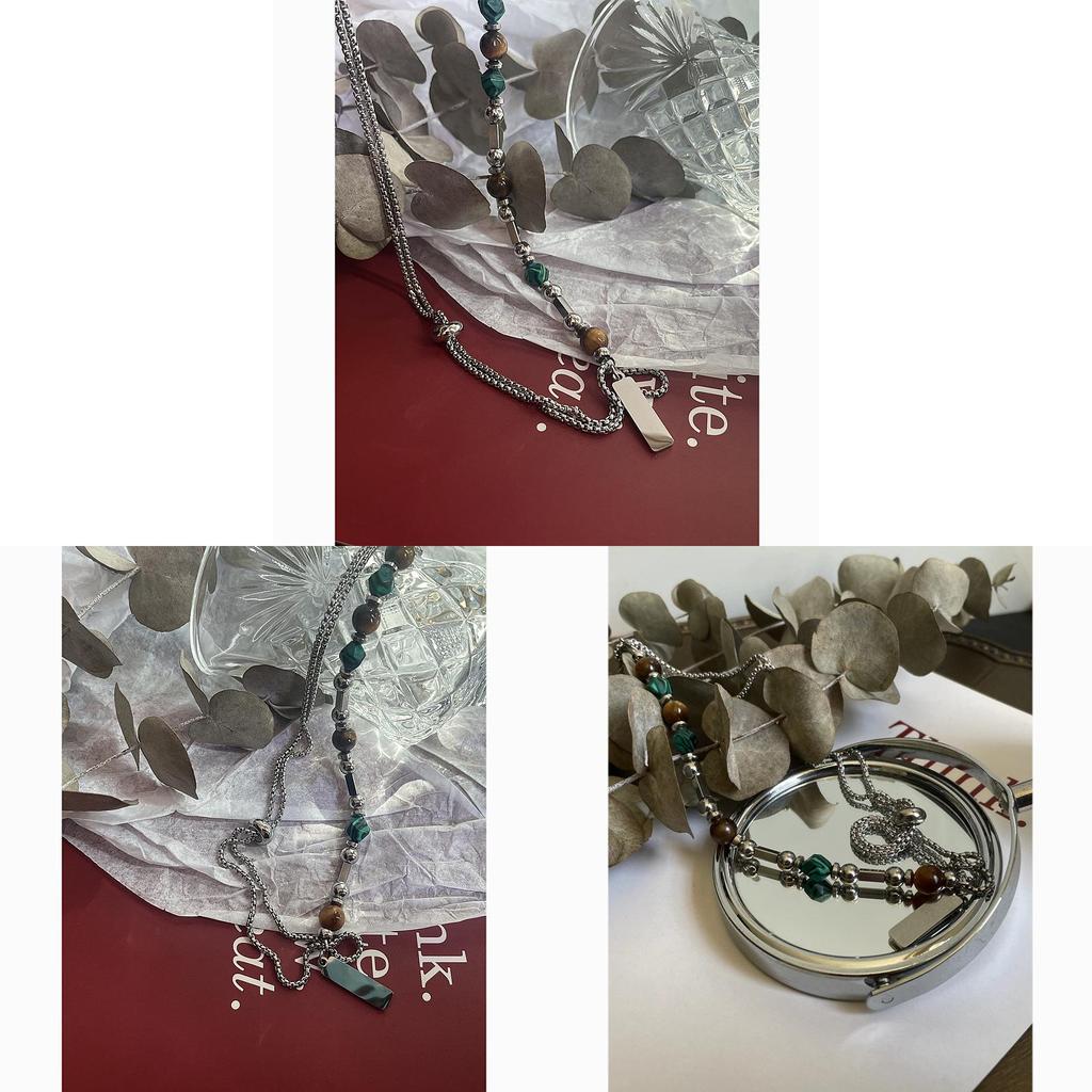 Handmade Stainless Steel Pendant Necklace With Geometric Design For Men And Women