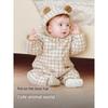 David Bella Kidsren's Quilted Rompers for Boys 2026 New Pure Cotton Plaid Jumpsuit Baby Class a Winter Clothing