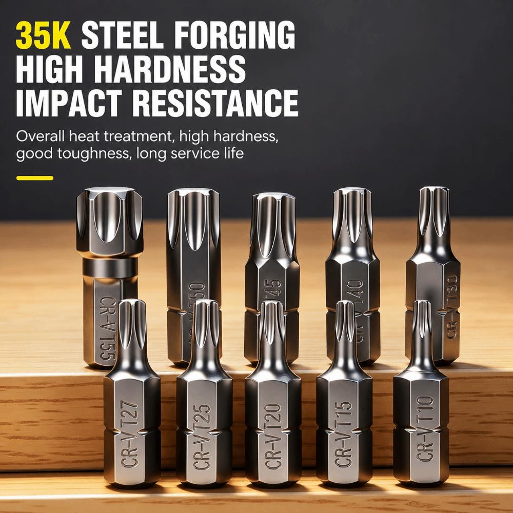 34PCS/BOX Versatile Galvanized Flower Bit Kit Hard Alloy Repair Hand Gear Socket Set Pipe Install