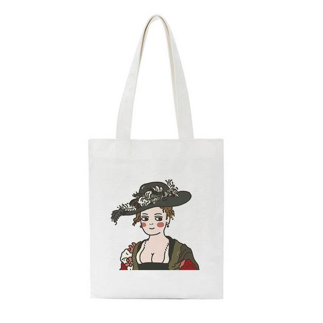 Nette Cartoon handgemalte Avatar Schulter Taschen Neue Koreanische Frauen Tasche Harajuku Casual Große Umhängetasche Mode Handtasche Geldbörse