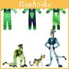 Fantasia Fato de Poder Criatura Wild Kratts Para Crianças Com Macacão Verde Marinho e Máscara