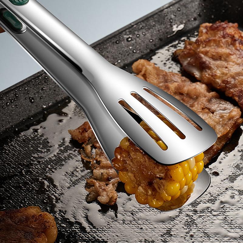 Non-Slip Stainless Steel Food Tongs Meat Salad Bread Serving Clip Barbecue Grill Buffet Clamp Cooking Tools Kitchen Accessories
