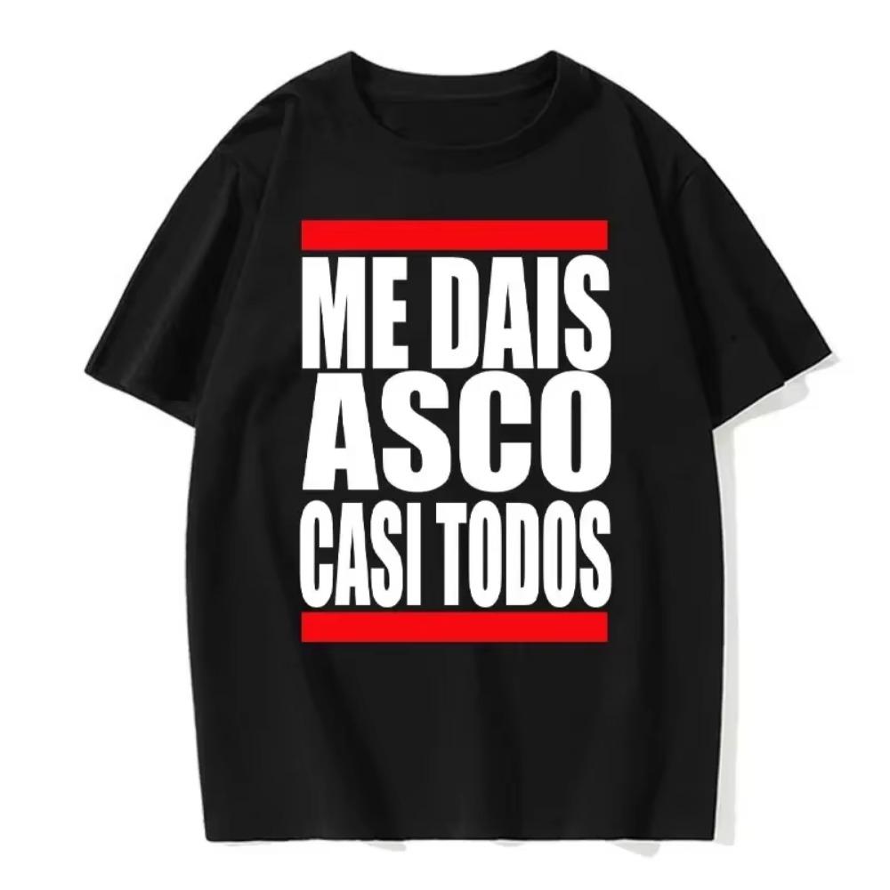 You Distinct Me Most Everyone T-shirt Fun Spanish Text Humorous T-shirt EU Size Neutral Casual Soft T-shirt