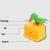 Bird Shape Toothpick Holder with Press Pop-up Function - Cute Design Desktop Toothpick Dispenser for Home Kitchen Restaurant Use