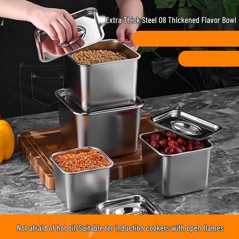 Homeglen Stainless Steel Seasoning Jars