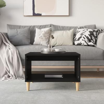 Coffee Table Black 60x50x40 Cm Wood Based Panel