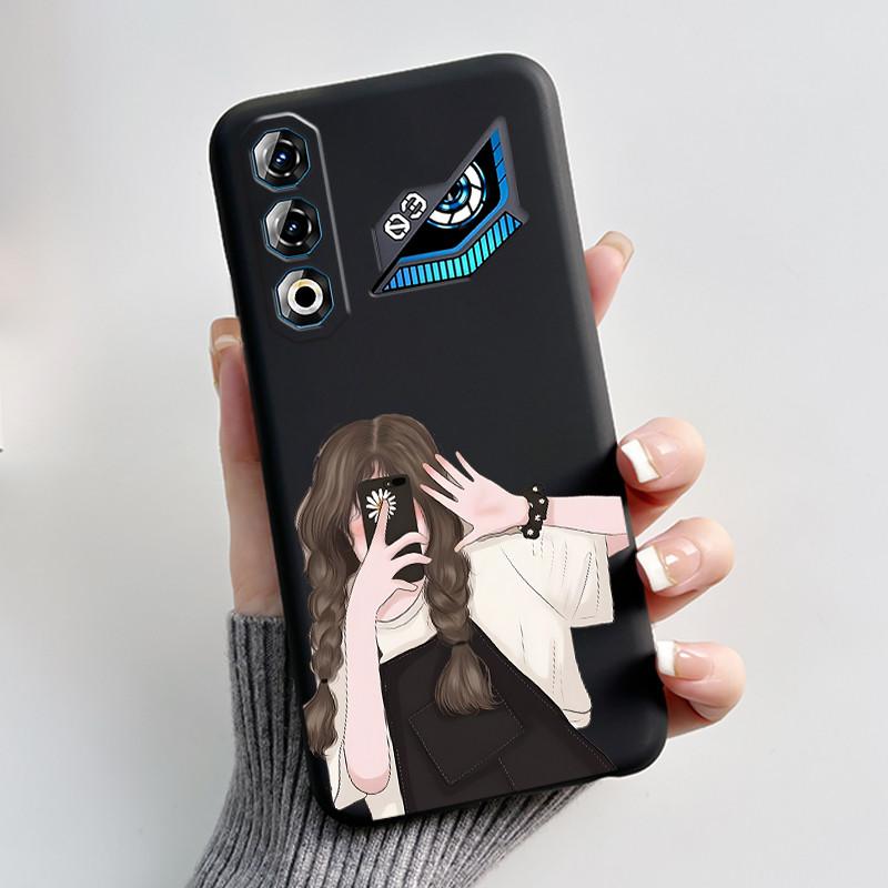 Für ZTE Nubia Neo 3 GT 5G Z2465N Hülle Süßes Kaninchen Schwarz Weiches TPU Silikon Stoßfeste Rückabdeckung Für ZTE Nubia NEO3 GT 5G Hülle