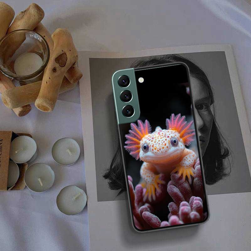 Smiling Salamander Phone Case For Samsung Galaxy S22 S25 Ultra S21 S10 Plus S26 Edge S20 S23 S24 FE Cover Silicone Soft TPU