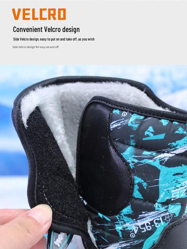 Kinder Winter Schneestiefel - Warm, Samtgefüttert für Jungen, Größen für Mittel- und Großkinder