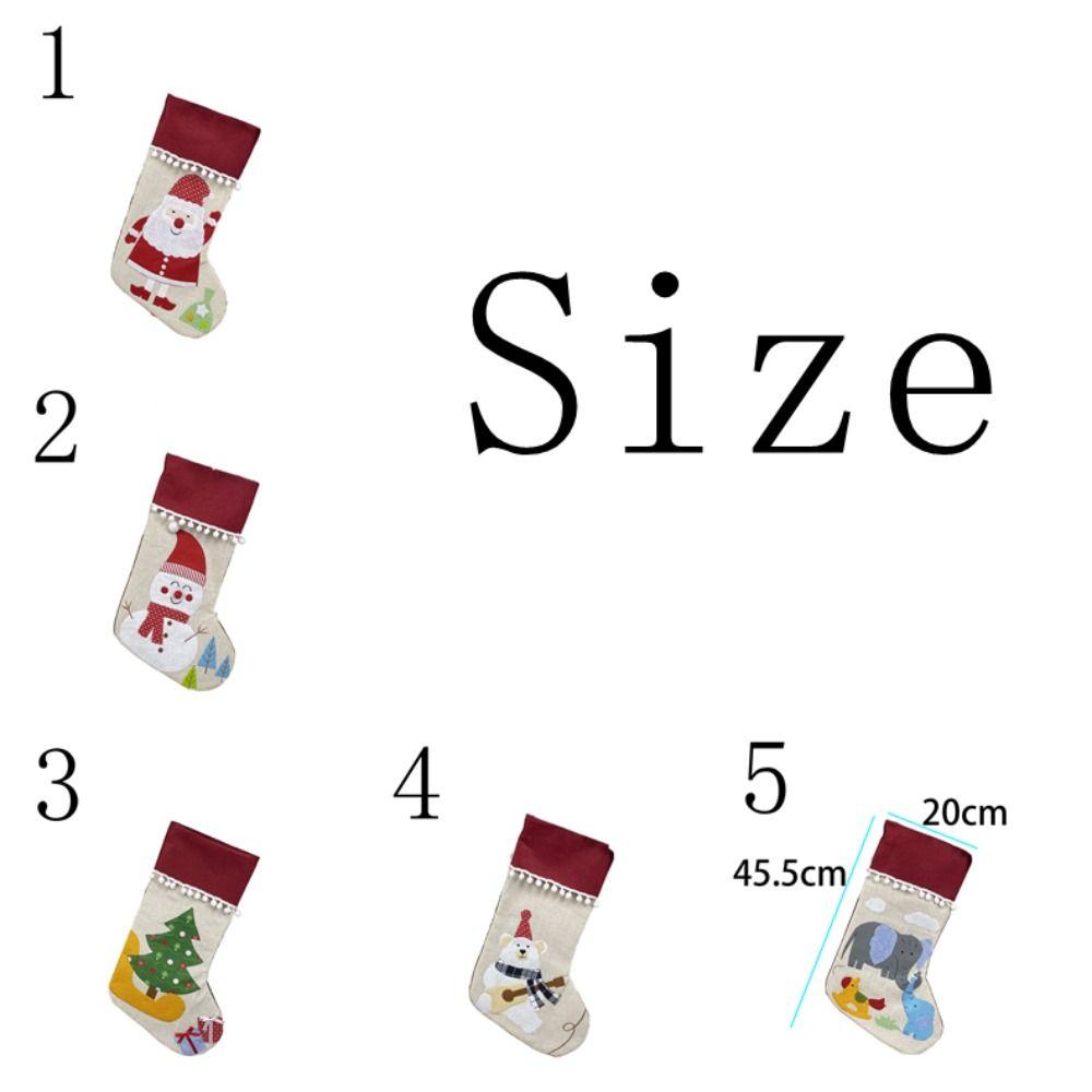Santa Claus Large Candy Christmas Stocking Snowman Fireplace Christmas Stocking  Car