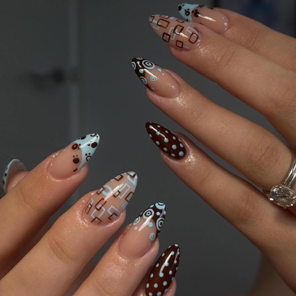 Pegatinas Desmontables para Uñas Estilo Europeo y Americano - Uñas Postizas Simples y Llevables