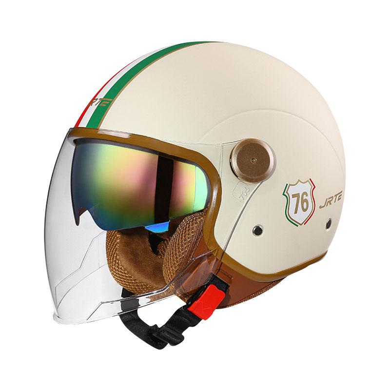 Retro Jet Helmet DOT Open Face Motorcycle Helmets Men Women 3/4 Open Half Helmet for Moto Accessories Cascos Para Motos