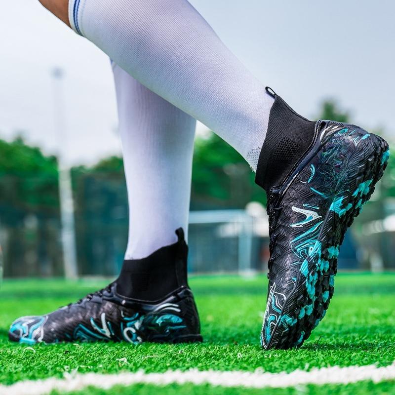 34-46 Unisex Football Boots Rubber Soft Sole Short Nail Artificial Turf Youth Children Football Shoes Boys Soccer Shoes