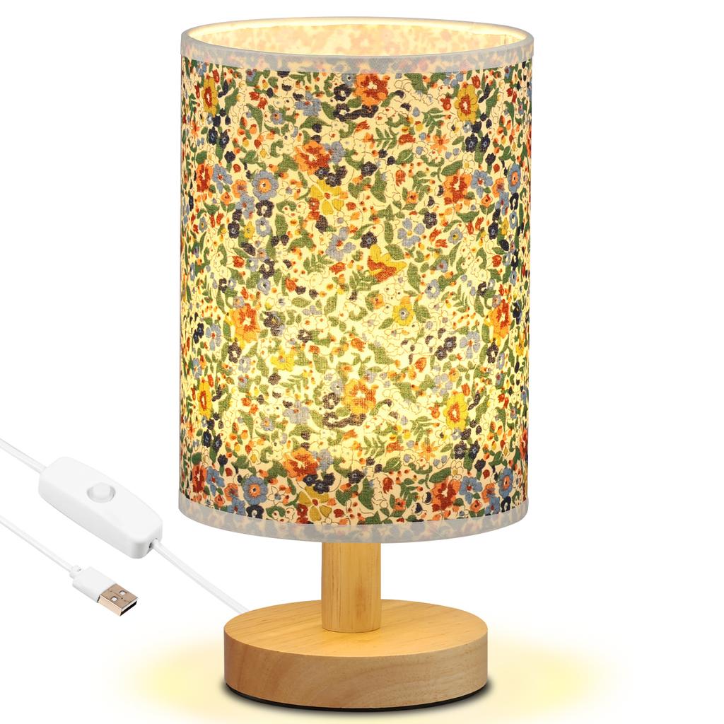 LED Table Lamps Simple Chinese Style Decoration Lamp USB Plug Night Light Fabric Lampshade Bedroom Bedside Lighting Home Decor