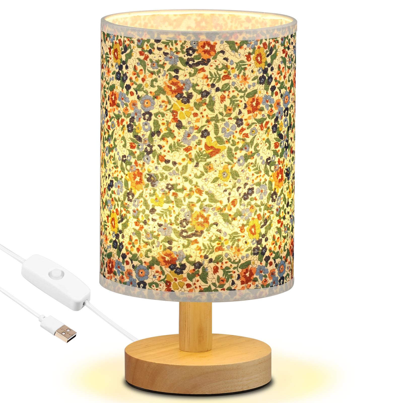 

LED Table Lamps Simple Chinese Style Decoration Lamp USB Plug Night Light Fabric Lampshade Bedroom Bedside Lighting Home Decor