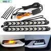 2X 12V 9LED Daytime Running Lights Car Strip DRL Driving Fog Turn Signal Lamp