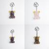 Crystal Stone Bear Pendant With Natural Gemstones For Car Keychain And Gift Use
