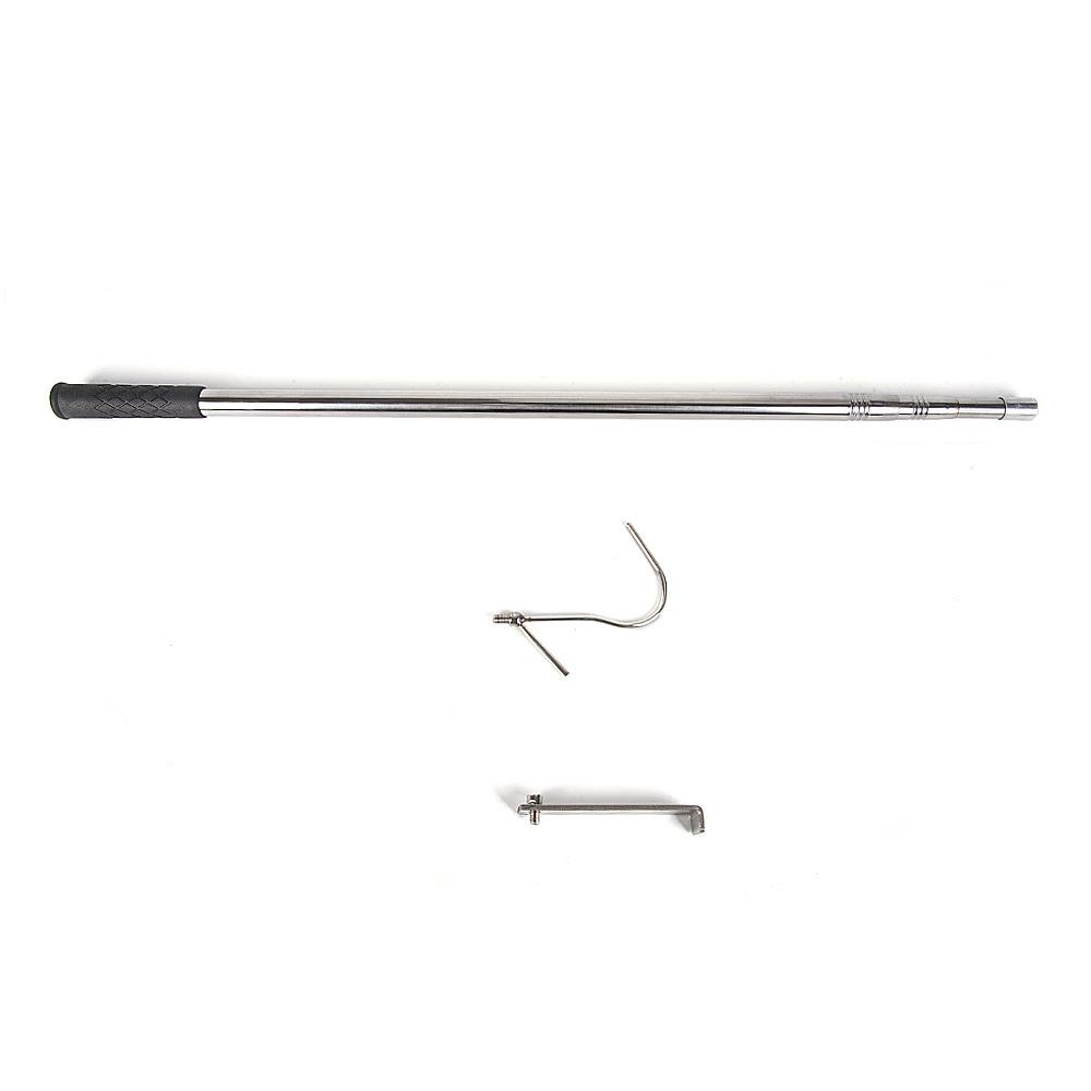 Car Accessories 1.9m Stainless Steel Telescopic Rod Convenient Long Hook Retrieval Push Pull Rod Universal Model