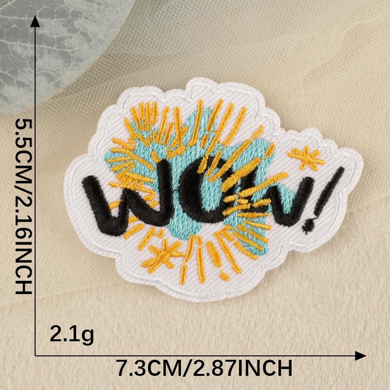Original Cartoon Smiley Face Embroidery Patch for Clothing and Hats