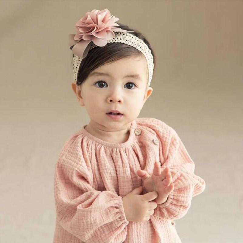 Spitze Blume Baby Stirnband Prinzessin Elastische Floral Kinder Mädchen Turban Kind Haarband Haar Zubehör