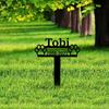Metal Pet Memorial Garden Stake, Personalized Dog Grave Marker, Paw Print Outdoor Plaque, Sympathy Gift for Dog Lover