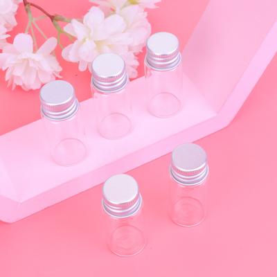 25Pcs 5Ml Clear Tube Glass Bottles Premium High-Transparency DIY Wish Bottles for Necklace Pendants Perfume Containers