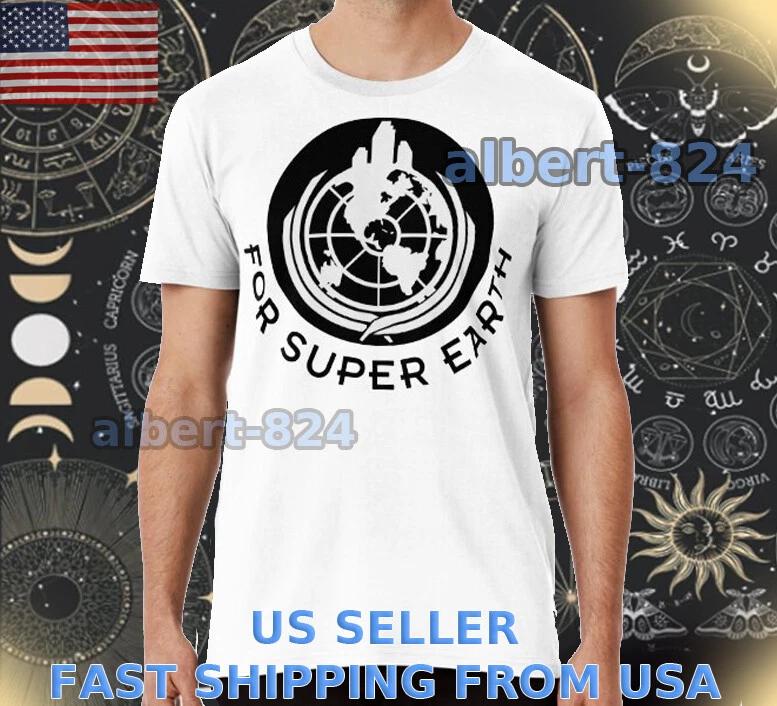 

NEW SHIRT SUPER EARTH DIVING INTO HELL FOR T shirt FUNNY AMERICAN SIZE S TO 5XL 4XL
