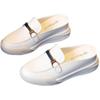 Inner Height Increase Half Slippers Women's Shoes Summer New Baotou Little White Single Shoes Muffin Bottom Sticky Wedge Sandals