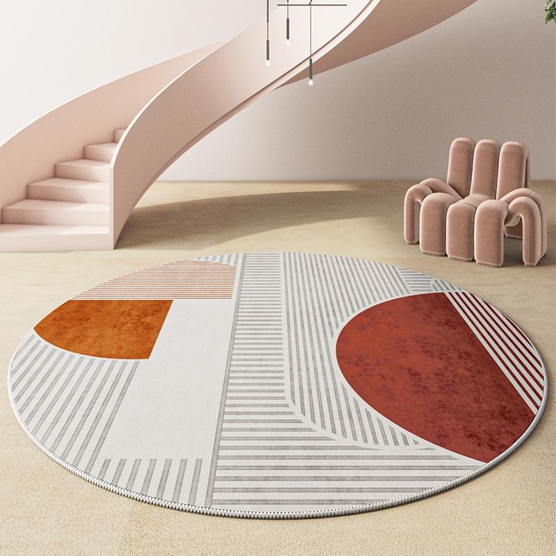 Modern Light Luxury Round Rugs and Carpets for Home Living Room Decoration Teenager Bedroom Decor Carpet Sofa Area Rug Floor Mat