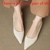 Fall Womens Pointed Toe Low Heel Dress Shoes With Pu Material For Office Wear