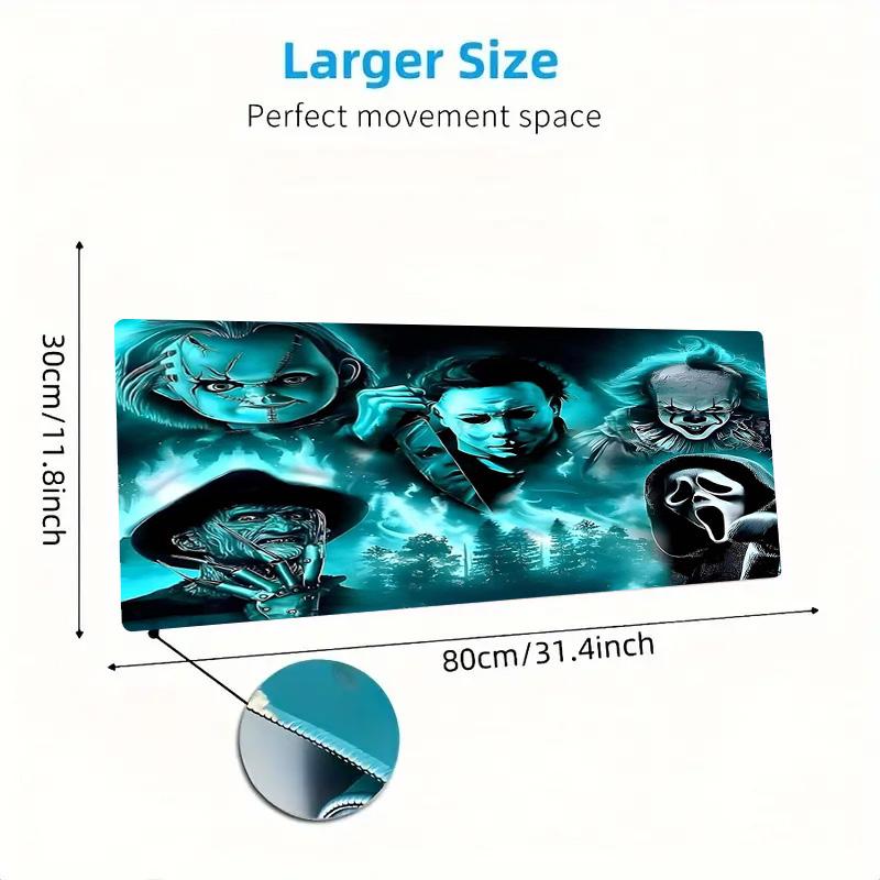 Horror Halloween Color Mouse Pad Large Gaming Table Cushion Non-slip Laptop Tablet Big Mousepad XXL Mat Mini PC Playmat With Lock edge